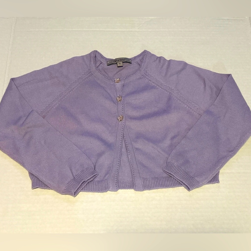 Fleurisse size 4Y Italian cotton cardigan
